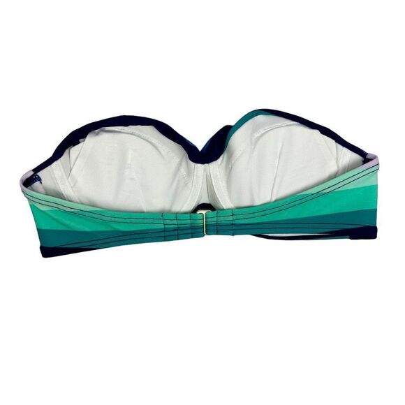 Victoria's Secret Twist Front stripe strapless Bandeau bikini top size 32C - Picture 2 of 6